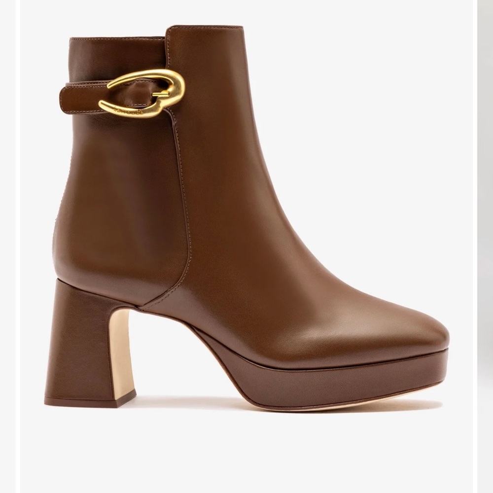 NWT Dolly Verona Low Boot In Burnt Umber Leather Burnt Umber
